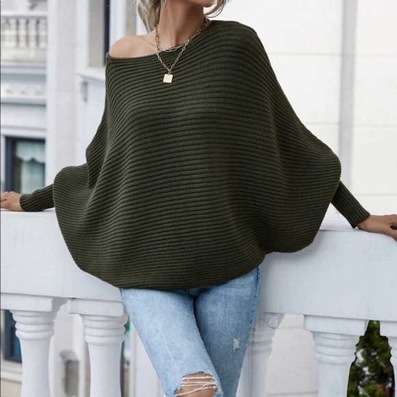 Boho batwing sleeve knit sweater - Picture 2 of 16